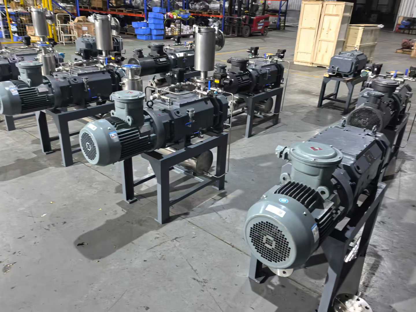 螺杆真空泵工厂发货实况